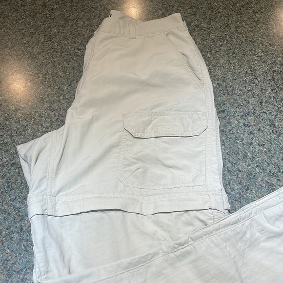 Royal Robbins size 10 regular adjustable length hiking pants elastic panels tan - Picture 2 of 14